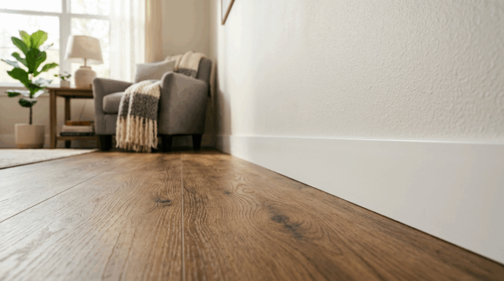 O rodapé plástico da sala estalou e quebrou bem na curvinha da parede? O impacto de móveis ou do aspirador exige troca do trecho danificado