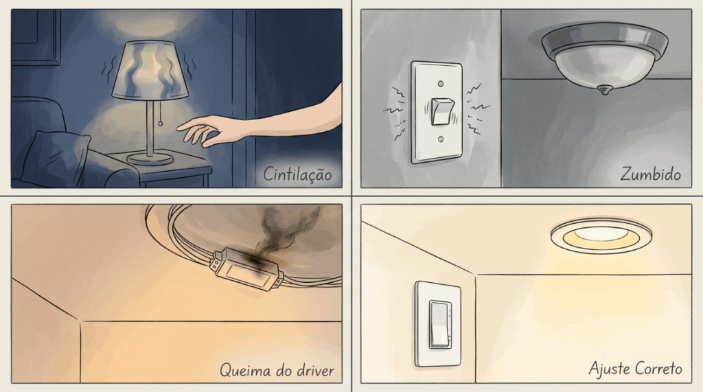 Suas lâmpadas LED começam a piscar ou queimam rápido? O problema pode ser o interruptor antigo que você usa na parede