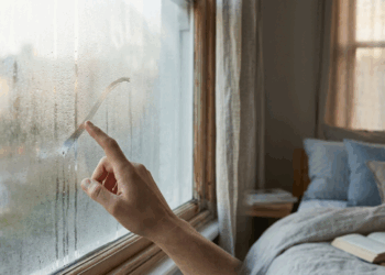 Vidro molhado por dentro logo cedo não é só efeito do frio: a condensação pode estar revelando excesso de umidade dentro da casa