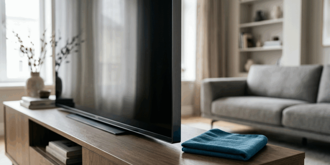 Usar papel toalha para limpar a tela da TV ou do computador parece prático, mas pode criar microfrisos irreversíveis no painel antirreflexo