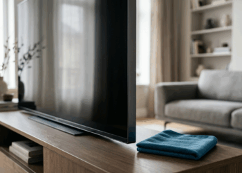 Usar papel toalha para limpar a tela da TV ou do computador parece prático, mas pode criar microfrisos irreversíveis no painel antirreflexo