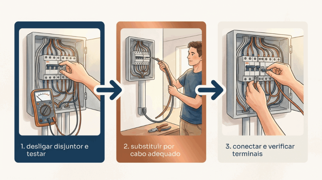 O disjuntor do ar-condicionado desarma sozinho ou os fios esquentam na parede? A bitola da fiação pode estar incompatível com a carga