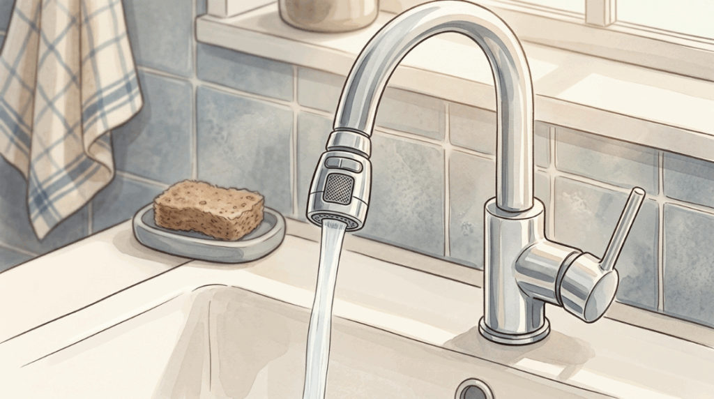 O jato da torneira da cozinha virou um chuveirinho desgovernado que espirra água em tudo? O aerador entupido de calcário precisa de limpeza