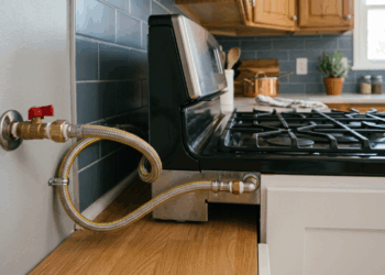 A mangueira metálica do gás de cozinha tem validade e pode representar um risco invisível se passar dos anos recomendados pelo fabricante