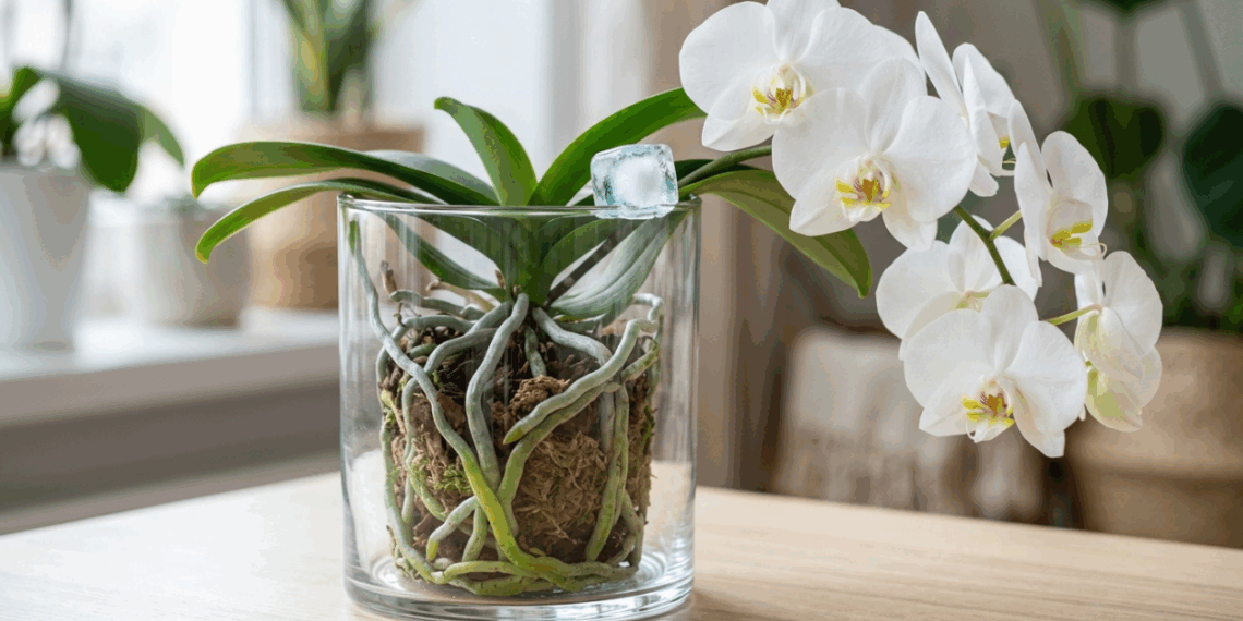 A dica de colocar cubos de gelo na raiz da orquídea para regar com calma pode estar causando um choque térmico fatal na planta