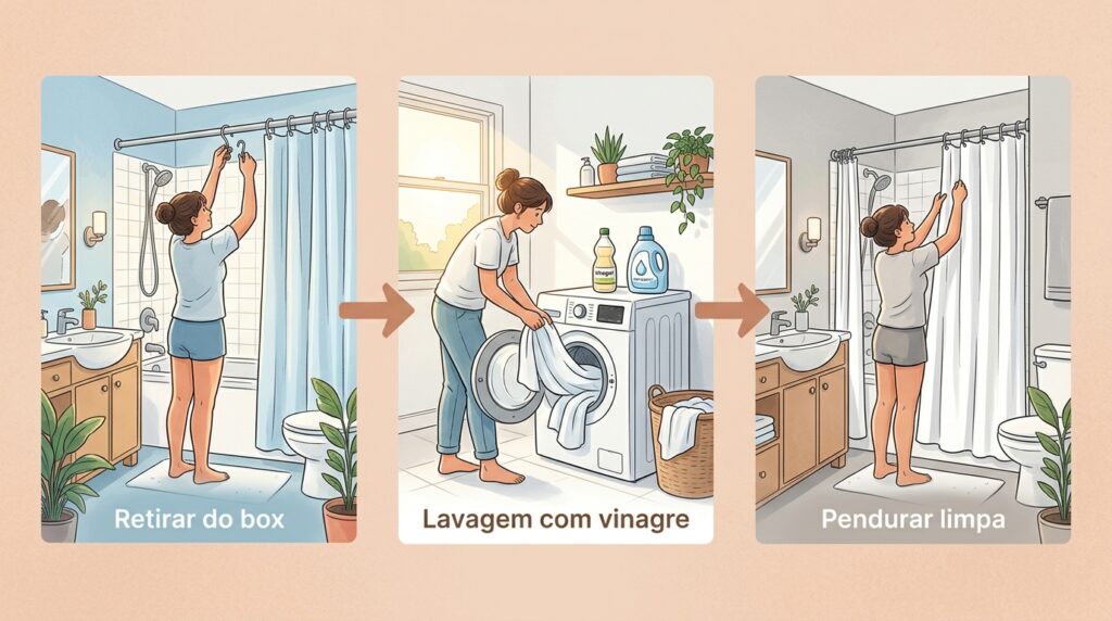 O truque proibido com vinagre e água morna que devolve o aspecto de nova à cortina de plástico encardida em poucos minutos
