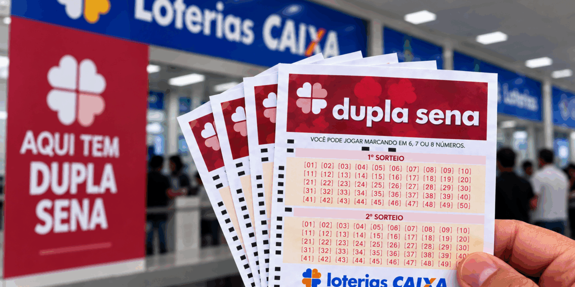 Resultado da Dupla Sena — volantes em uma casa lotérica