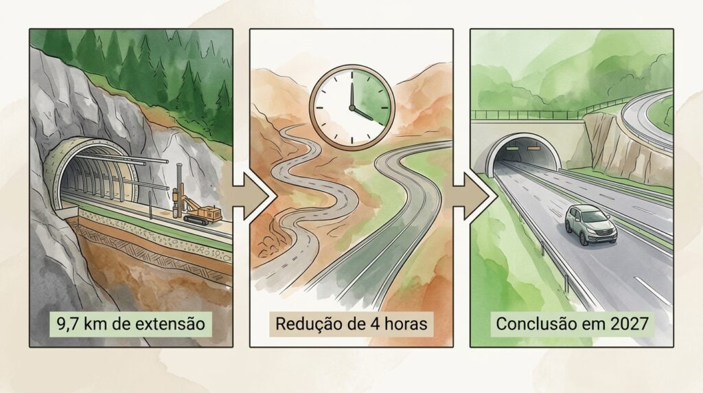 O truque tecnológico colossal que reduziu o tempo de viagem na Colômbia em quatro horas usando galerias subterrâneas