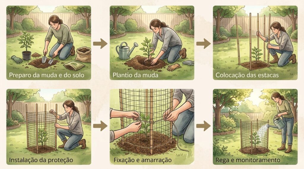 Uma simples passada de roçadeira raspando o fio de corte na casca da árvore jovem pode interromper o fluxo de seiva e matar o vegetal lentamente