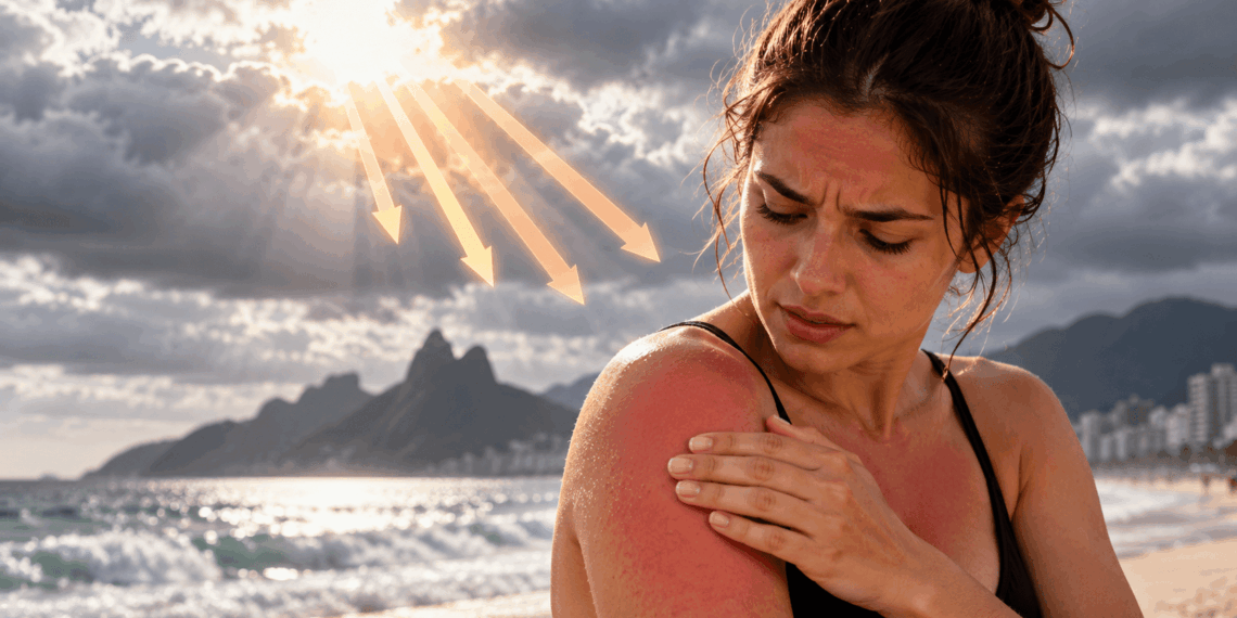 A pele fica vermelha depois de passar o dia no mormaço? Entenda como a radiação ultravioleta pode provocar queimaduras mesmo sem sol visível