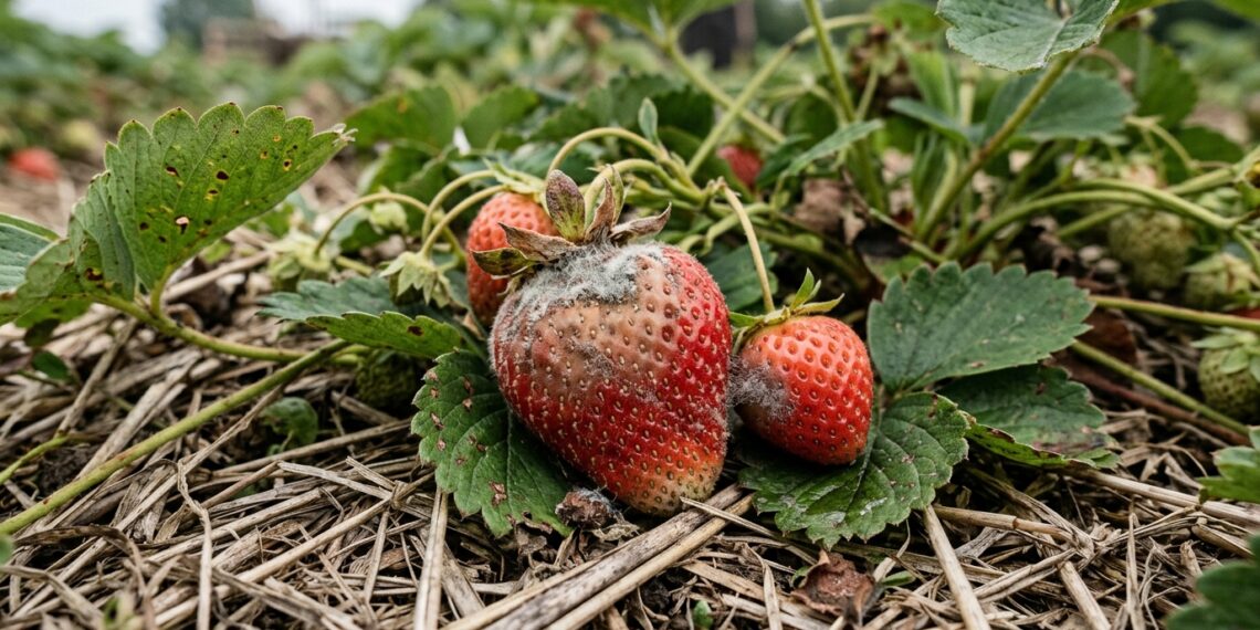 Os morangos mofam antes de amadurecer: como a umidade favorece o fungo cinzento e o que muda no manejo dos frutos