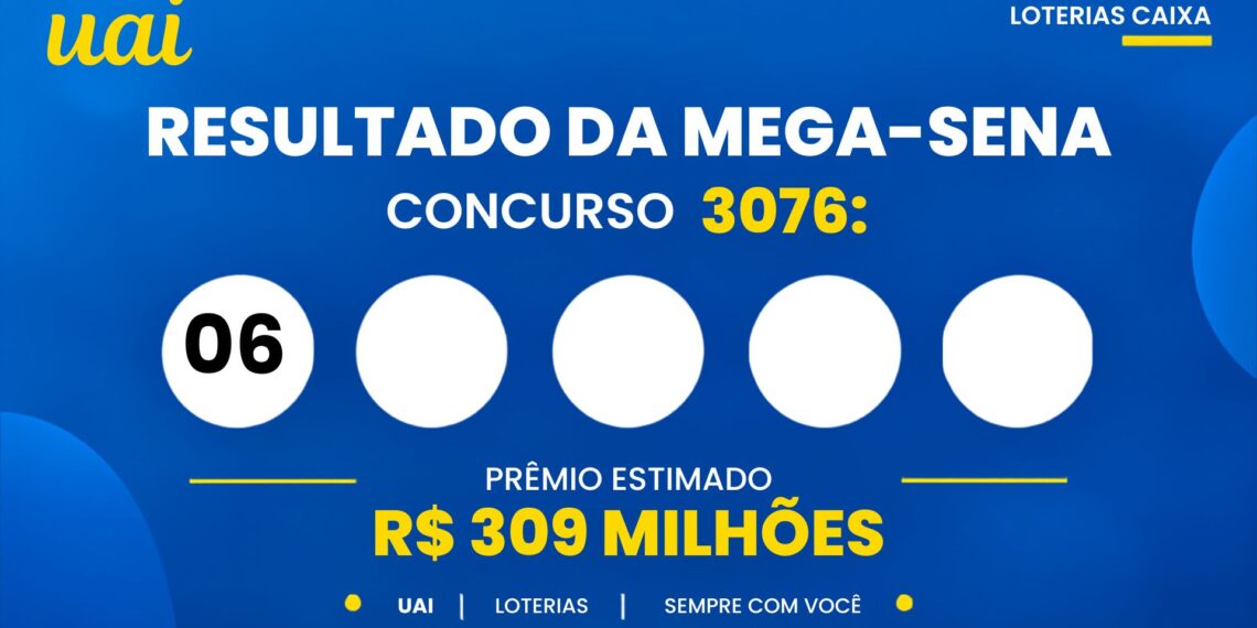 Resultado da Mega-Sena 3076 de hoje (27/10): confira os números sorteados e o prêmio estimado de 305 milhões