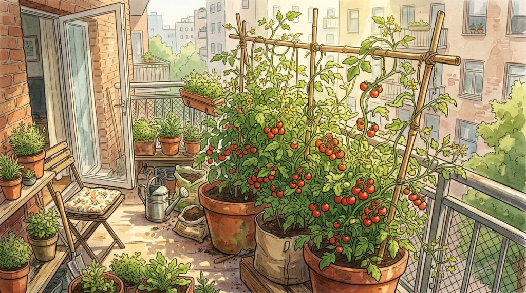Os tomateiros têm flores lindas, mas não produzem um único tomate na varanda? A falta de vento impede a polinização mecânica