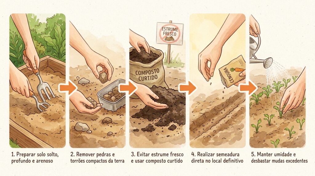Colheu as suas cenouras e elas saíram curtas, retorcidas ou com várias pernas? O meristema apical embateu num obstáculo