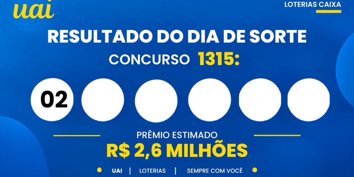 Resultado do Dia de Sorte de hoje: veja os números e o rateio do concurso 1315, que pode pagar R$ 2,6 milhões (segunda-feira, 05/10)
