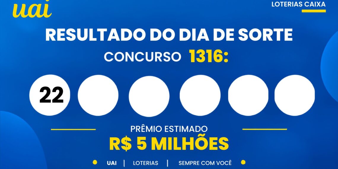 Resultado do Dia de Sorte de hoje: veja os números e o rateio do concurso 1316, que pode pagar R$ 2,9 milhões (terça-feira, 06/10)