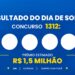 Resultado do Dia de Sorte de hoje: veja os números e o rateio do concurso 1312, que pode pagar R$ 1,5 milhão (quinta-feira, 01/10)