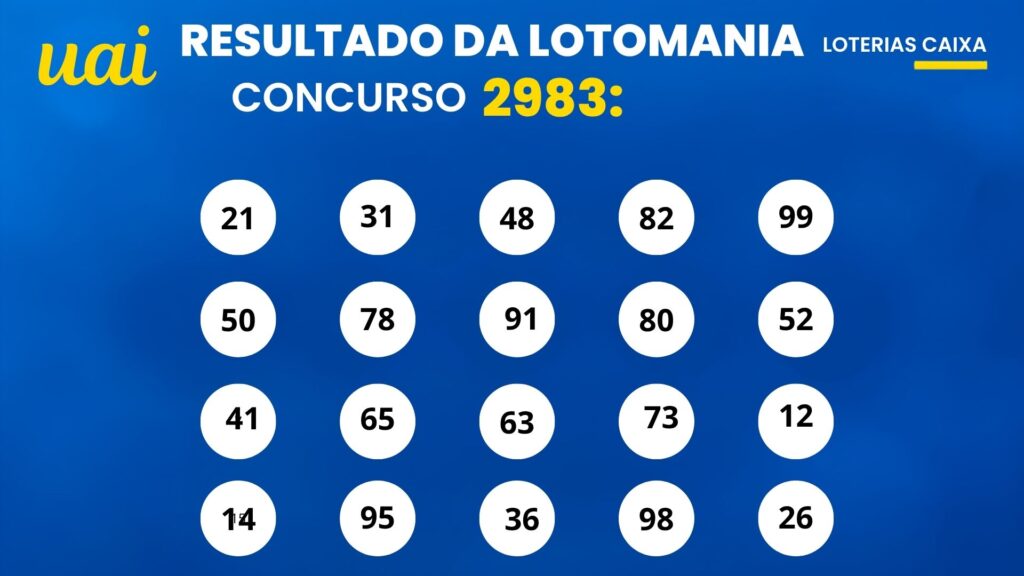 Resultado da Lotomania de hoje: veja os números e o rateio do concurso 2983, que pode pagar R$ 7,5 milhões (sexta-feira, 02/10)