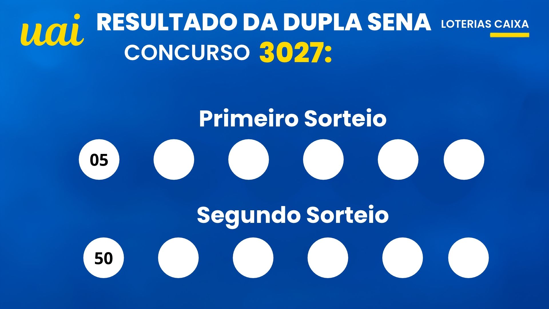 veja números e rateio do concurso 3027 (sexta, 30/10) e o prêmio de R$ 10,3 milhões — Resultado da Dupla Sena de hoje