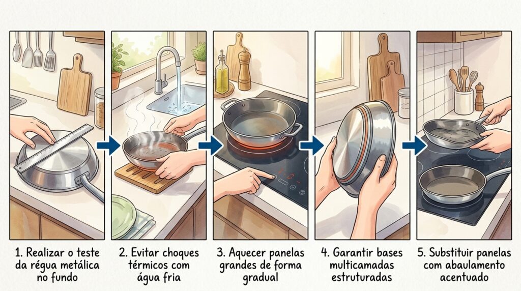 O cooktop de indução moderno parou de reconhecer a sua panela antiga de aço ou ferro? A deformação térmica afastou o campo magnético