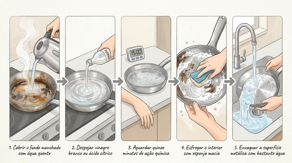 O ingrediente da sua despensa que devolve o brilho de fábrica para panelas de inox manchadas