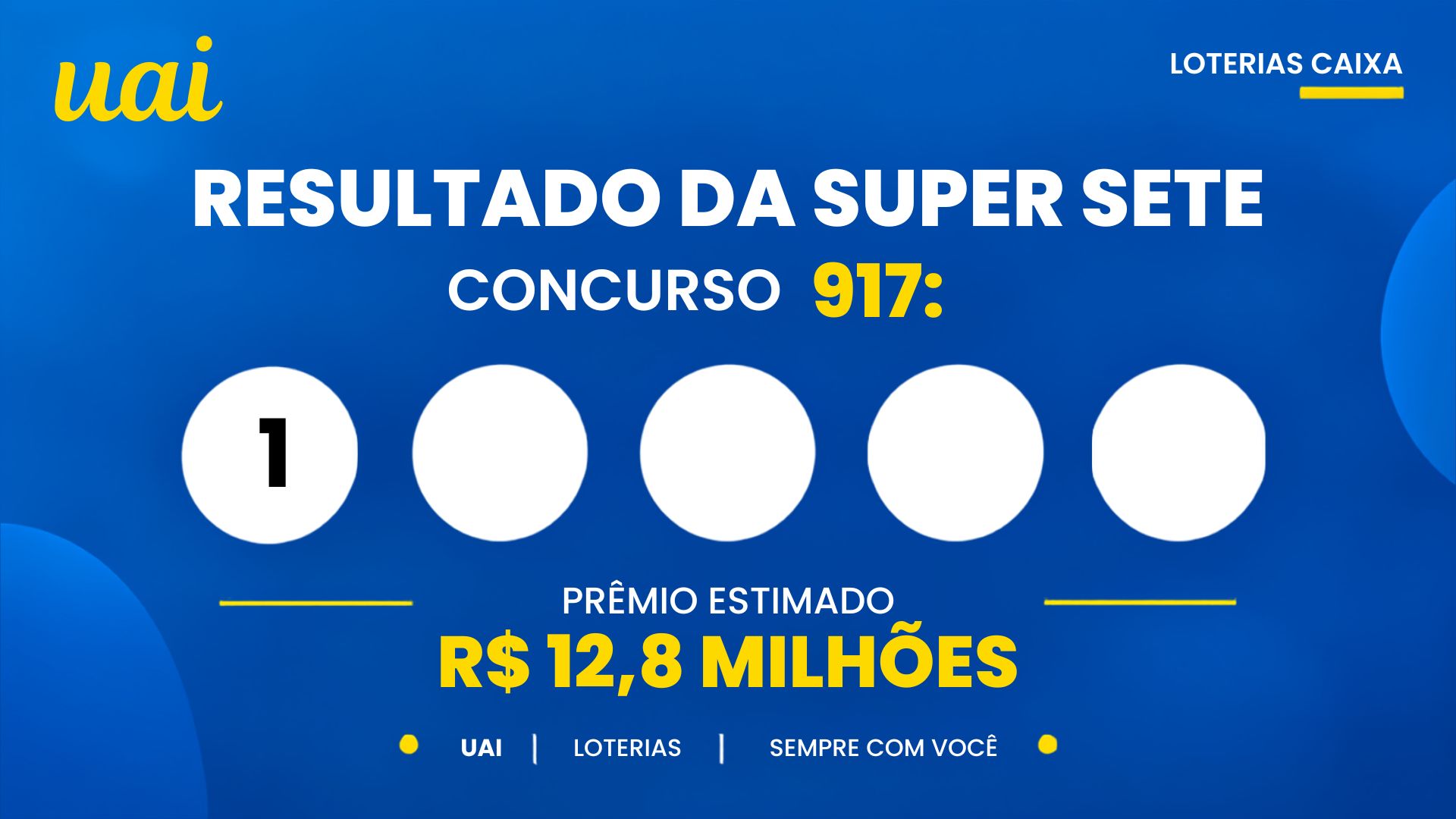 veja números e rateio do concurso 917 (sexta, 30/10) e o prêmio de R$ 12,6 milhões — Resultado da Super Sete de hoje