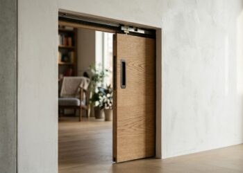 A porta de correr embutida na parede bate com força e não trava direito no batente? O mecanismo interno de amortecimento pode ter desalinhado