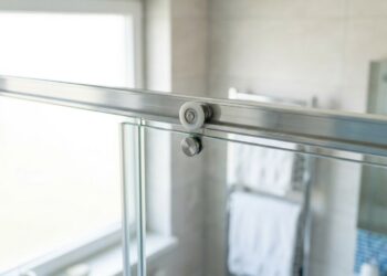 Porta do box pesada e rangendo toda vez que você vai tomar banho? O segredo para um deslizamento perfeito está nos trilhos