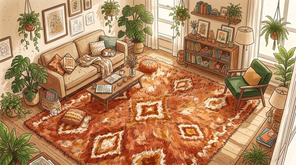 O tapete felpudo da sala ficou com os pelos amassados e duros exatamente onde as pessoas mais pisam? O atrito térmico fundiu e enrolou as fibras sintéticas