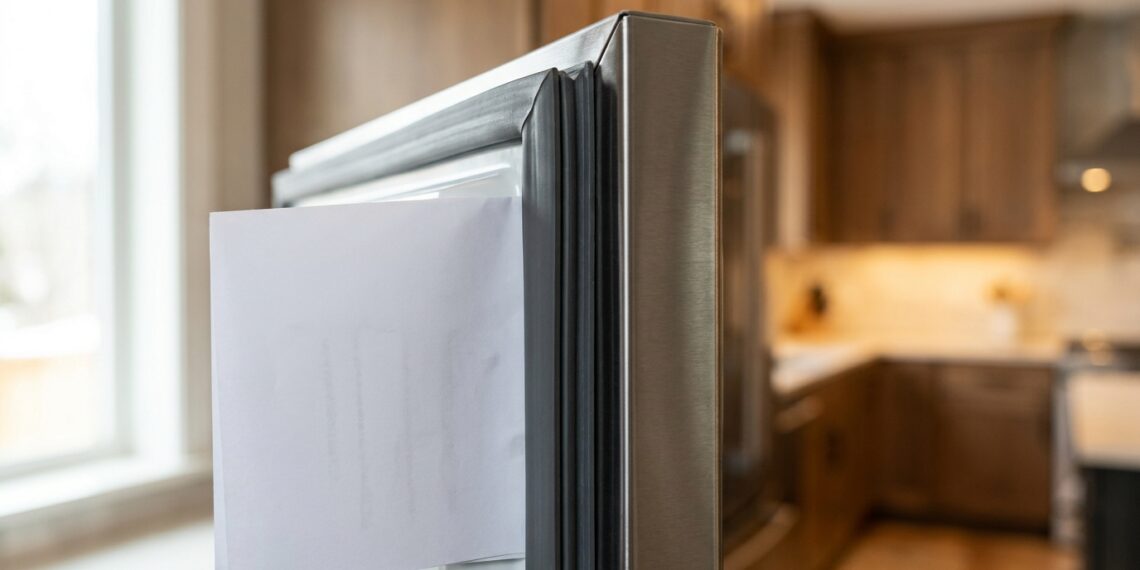 Sua geladeira está trabalhando dobrado e gastando muita luz? Uma simples folha de papel pode denunciar o problema na porta