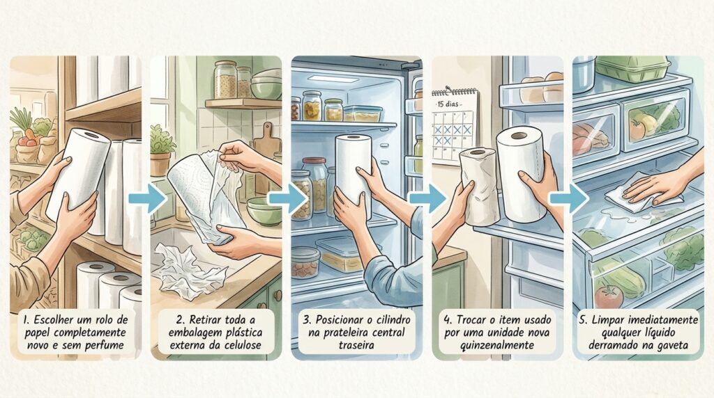 A técnica de purificação mais eficiente sobre como o truque do papel higiênico na geladeira elimina os odores
