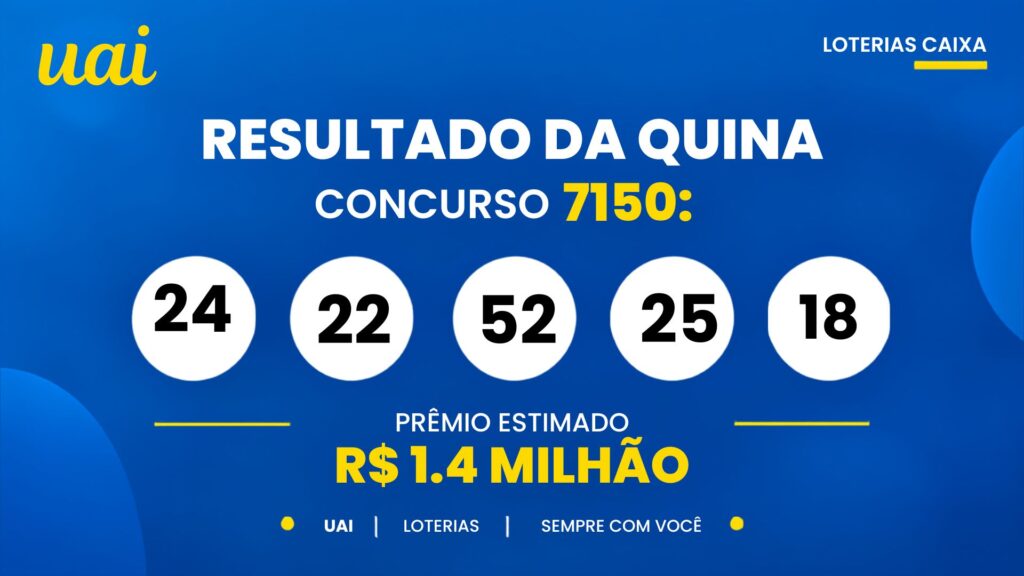 Resultado da Quina 7152 de hoje (26/10): veja dezenas sorteadas e rateio