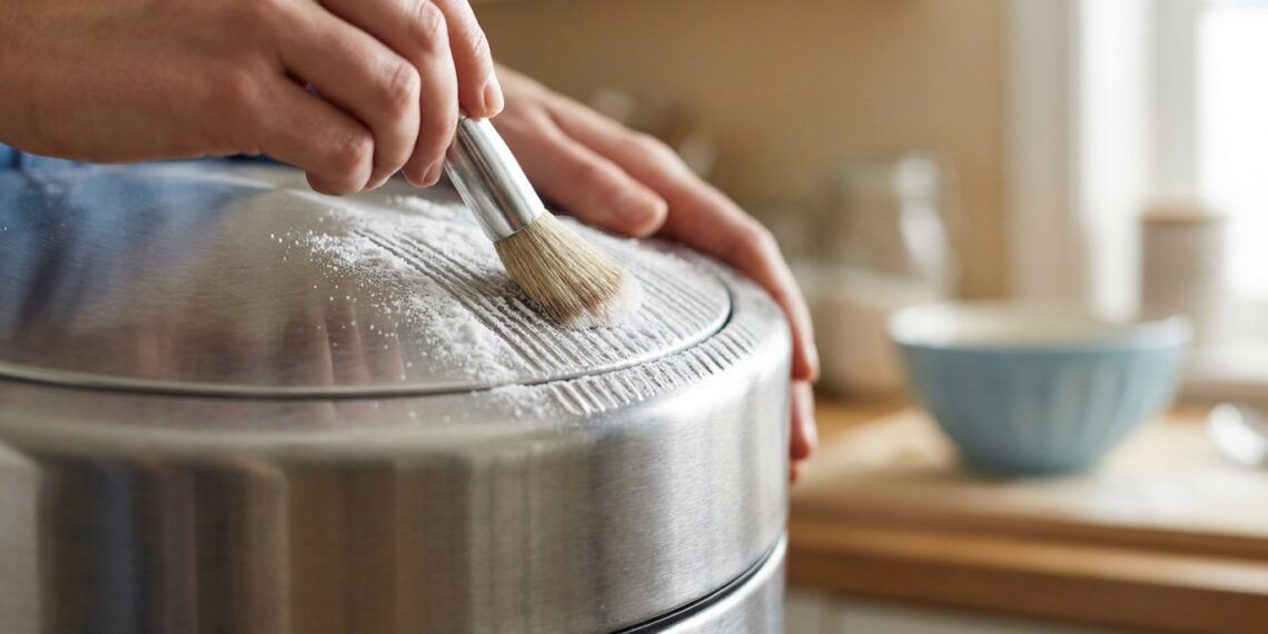 A lixeira de pedal de inox continua cheirando a esgoto mesmo depois de limpa? O grão do aço escovado está abrigando colônias bacterianas