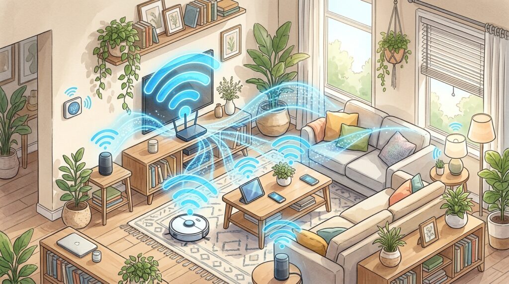 A lâmpada Smart ou tomada inteligente pisca, mas não conecta no Wi-Fi de jeito nenhum? O conflito invisível das frequências do roteador