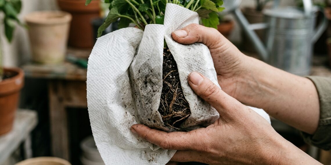 A técnica de salvamento mais eficiente sobre como salvar plantas afogadas usando o papel-toalha