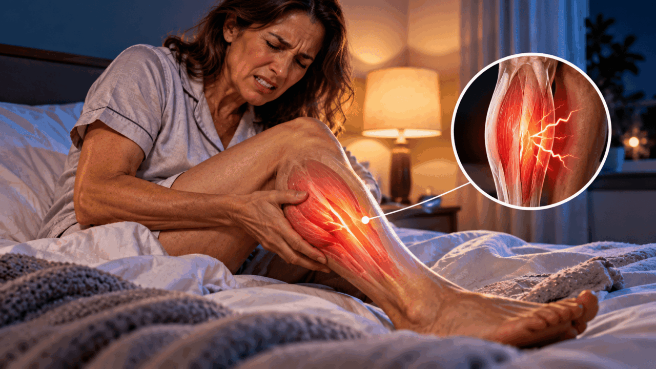 Câimbras frequentes nas pernas durante a noite: quando as contrações podem indicar algo além do cansaço muscular