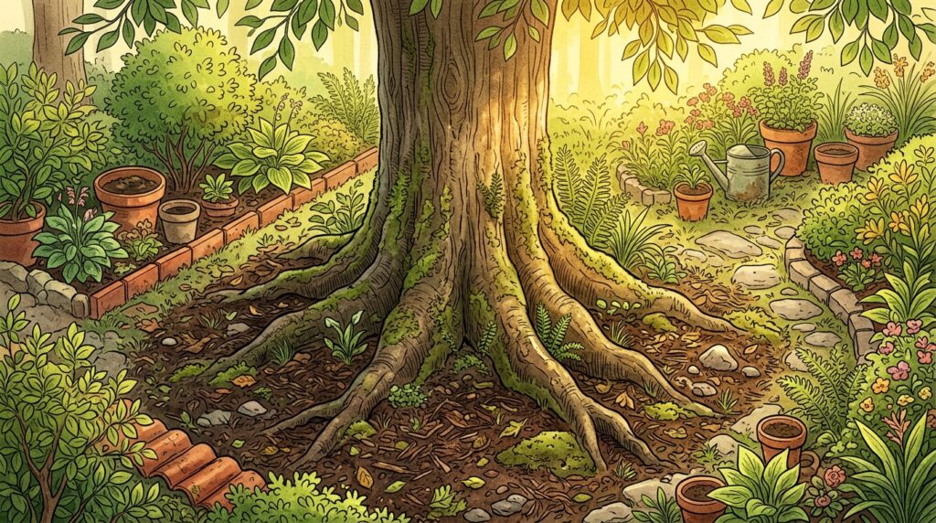 A sua árvore recém-plantada parou de crescer e o tronco está apodrecendo? O erro fatal de enterrar o colo da raiz