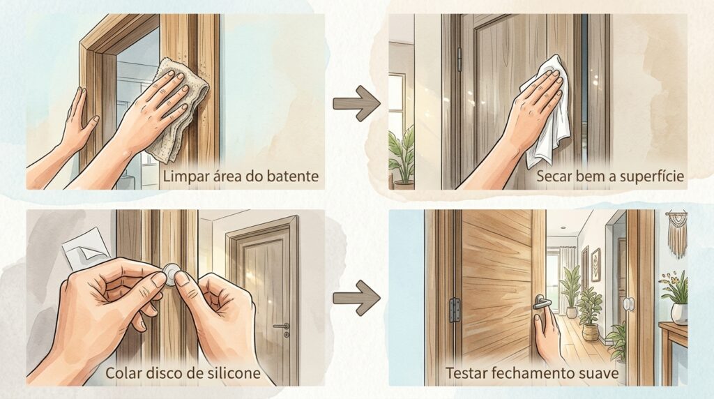 As portas interiores batem com estrondo com as correntes de ar? A pressão negativa exige amortecedores físicos