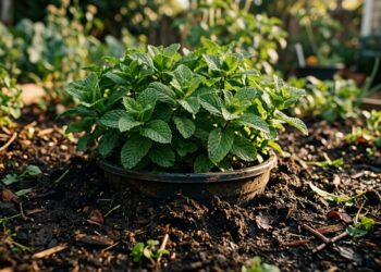 Plantou hortelã no canteiro e ela sufocou todas as outras plantas? O método do vaso enterrado contém a invasão invisível