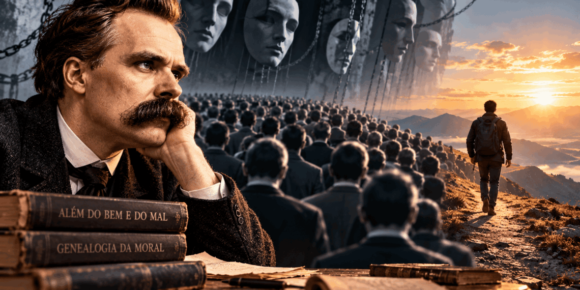 Nietzsche questionou a moral recebida e a ideia de rebanho: o que sua crítica pretende examinar antes de propor novos valores