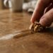 O móvel de madeira escura ficou com um risco superficial feio? Esfregar uma noz crua esconde a falha como magia