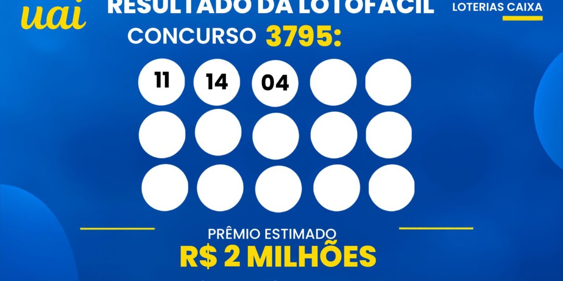 Resultado da Lotofácil 3795: aposta de Arapongas, no Paraná, acerta as 15 dezenas e leva sozinha R$ 1,45 milhão