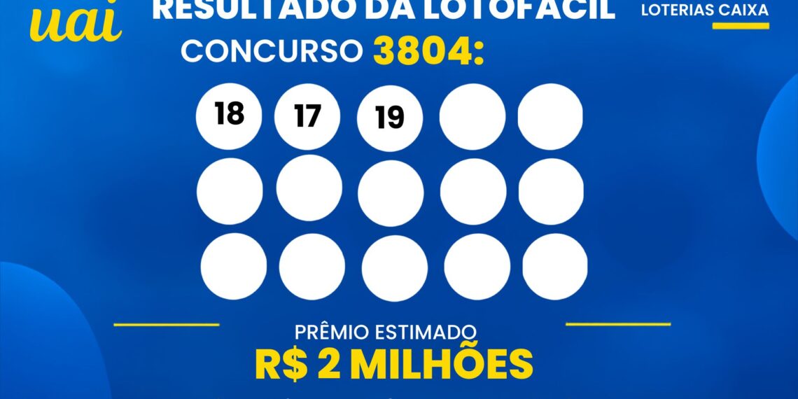 Resultado da Lotofácil 3804 de hoje (quarta-feira, 14/10): veja os números sorteados e o rateio do prêmio de R$ 2 milhões