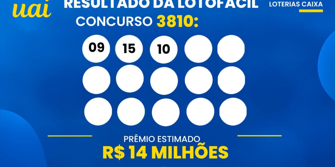 Resultado da Lotofácil de hoje: veja números e rateio do concurso 3811 (quinta, 22/10)