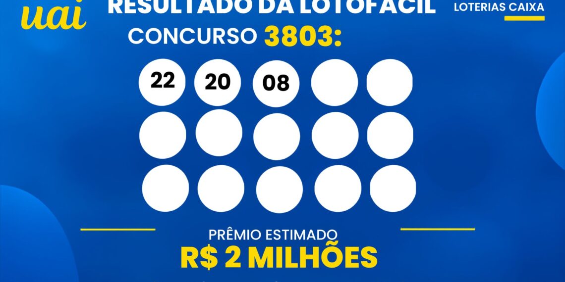 Resultado da Lotofácil 3803 de hoje (13/10): veja os números sorteados e o rateio do prêmio de R$ 2 milhões