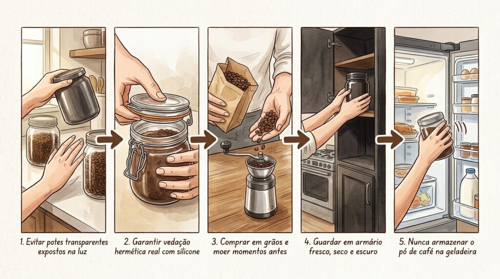 O seu pó de café gourmet perdeu o aroma em uma semana? O oxigênio é o maior agente oxidante dos óleos essenciais do grão