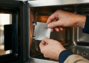 O micro-ondas deita faíscas e dá estalos assustadores mas não tem metal lá dentro? A placa de mica está carbonizada