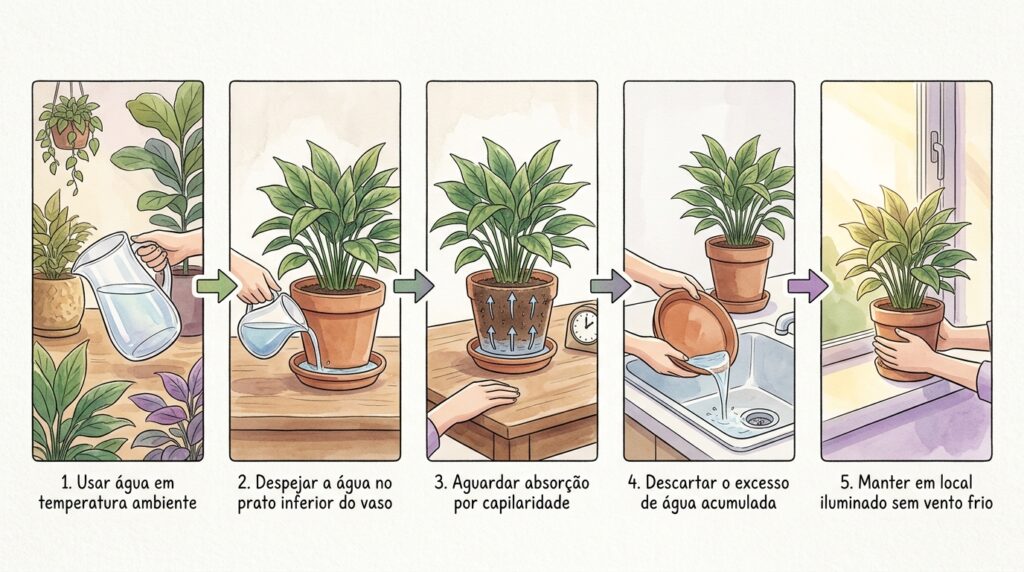 As folhas da sua violeta-africana ficaram cheias de manchas brancas e castanhas? O choque térmico das células do mesofilo