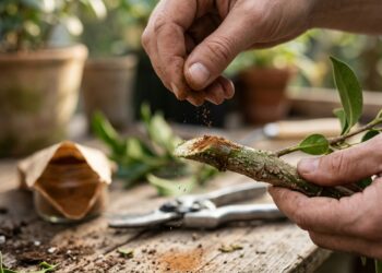 O truque da canela em pó no caule cortado que salva qualquer planta de apodrecer