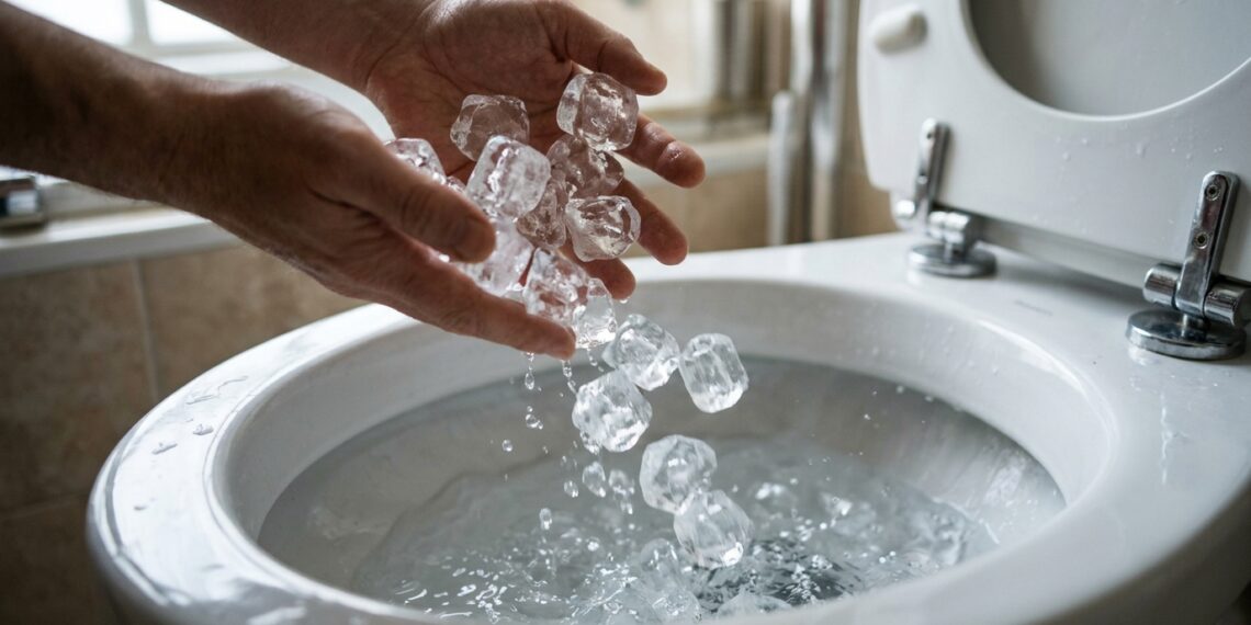 Descartar gelo no vaso sanitário uma vez por semana, há benefícios?